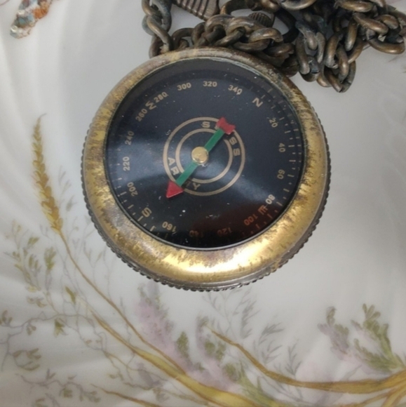 Vintage Tommy Hilfiger compass pocket watch/compass, with chain - Picture 8 of 9
